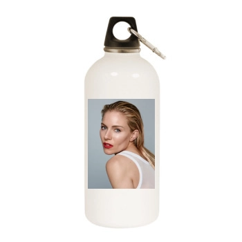 Sienna Miller White Water Bottle With Carabiner