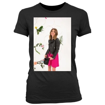 Sarah Hyland Women's Junior Cut Crewneck T-Shirt