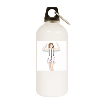 Sarah Hyland White Water Bottle With Carabiner