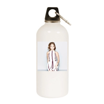 Sarah Hyland White Water Bottle With Carabiner