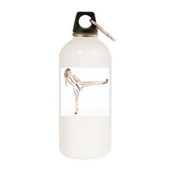 Sarah Hyland White Water Bottle With Carabiner