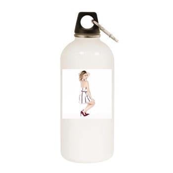 Sarah Hyland White Water Bottle With Carabiner