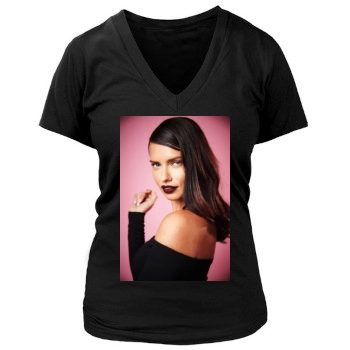 Adriana Lima Women's Deep V-Neck TShirt