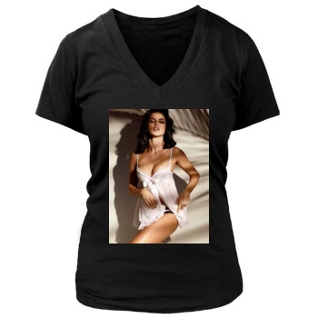 Adriana Lima Women's Deep V-Neck TShirt