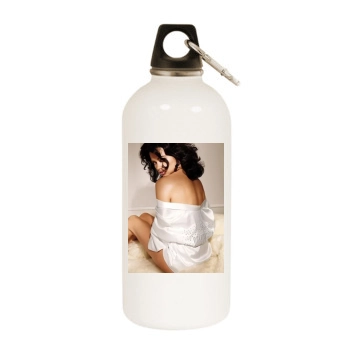 Adriana Lima White Water Bottle With Carabiner