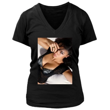 Adriana Lima Women's Deep V-Neck TShirt