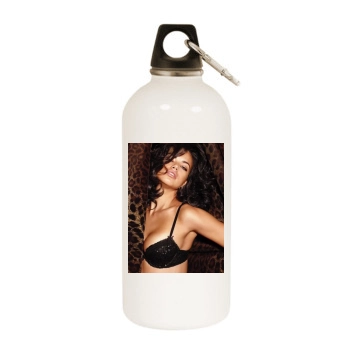 Adriana Lima White Water Bottle With Carabiner