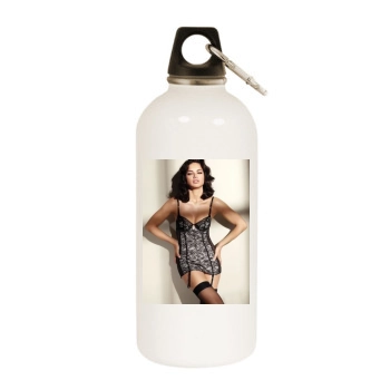 Adriana Lima White Water Bottle With Carabiner