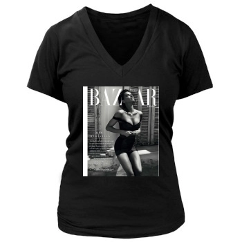 Adriana Lima Women's Deep V-Neck TShirt