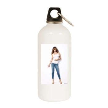 Adrianne Palicki White Water Bottle With Carabiner