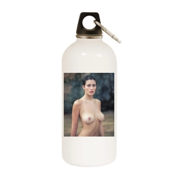 Alejandra Guilmant White Water Bottle With Carabiner