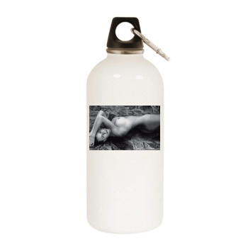 Alejandra Guilmant White Water Bottle With Carabiner