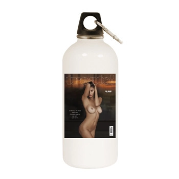 Alejandra Guilmant White Water Bottle With Carabiner