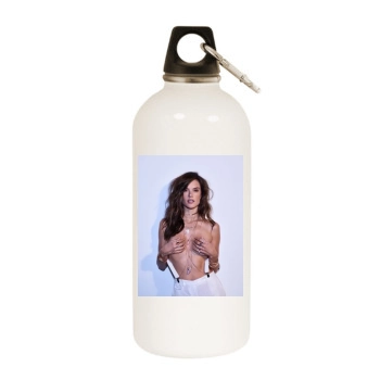 Alessandra Ambrosio White Water Bottle With Carabiner