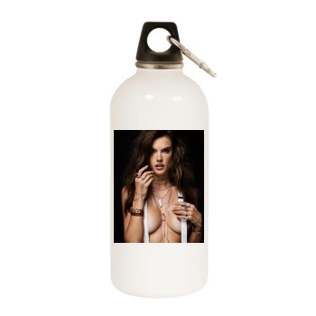 Alessandra Ambrosio White Water Bottle With Carabiner