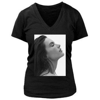 Alessandra Ambrosio Women's Deep V-Neck TShirt