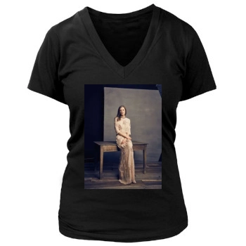 Alexandra Maria Lara Women's Deep V-Neck TShirt