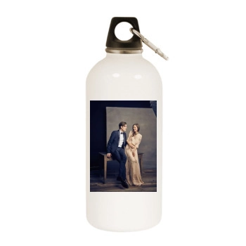 Alexandra Maria Lara White Water Bottle With Carabiner