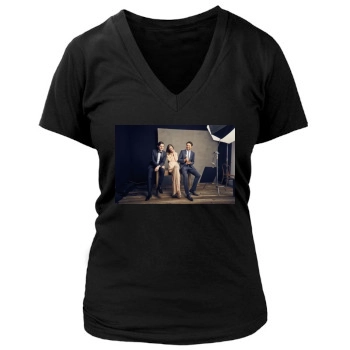 Alexandra Maria Lara Women's Deep V-Neck TShirt