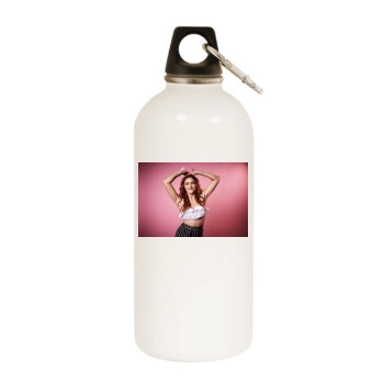 Alyson Stoner White Water Bottle With Carabiner