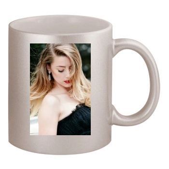 Amber Heard 11oz Metallic Silver Mug