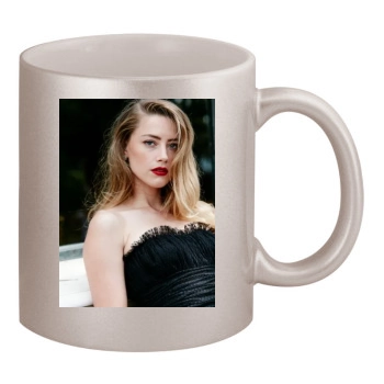 Amber Heard 11oz Metallic Silver Mug