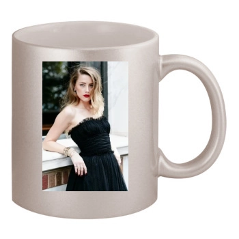 Amber Heard 11oz Metallic Silver Mug