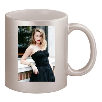 Amber Heard 11oz Metallic Silver Mug