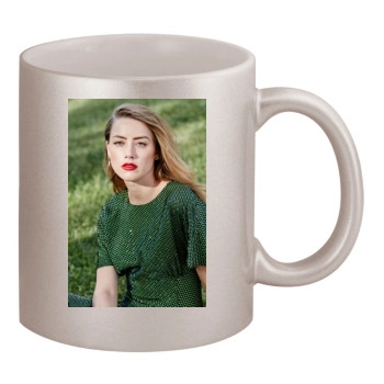 Amber Heard 11oz Metallic Silver Mug