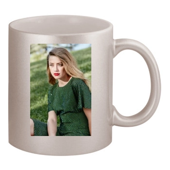 Amber Heard 11oz Metallic Silver Mug