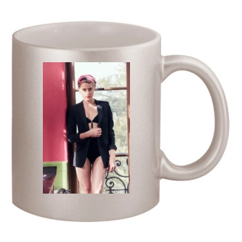 Amber Heard 11oz Metallic Silver Mug