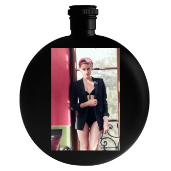 Amber Heard Round Flask