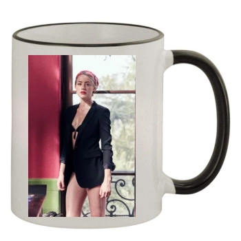 Amber Heard 11oz Colored Rim & Handle Mug