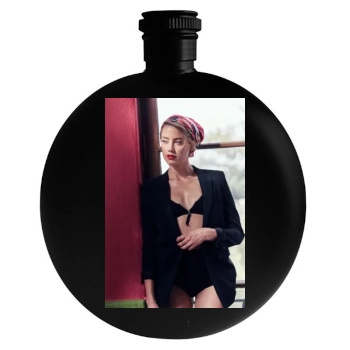 Amber Heard Round Flask