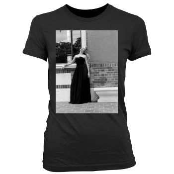 Amber Heard Women's Junior Cut Crewneck T-Shirt