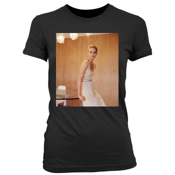 Amber Valletta Women's Junior Cut Crewneck T-Shirt