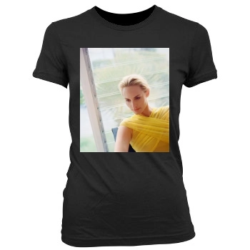 Amber Valletta Women's Junior Cut Crewneck T-Shirt