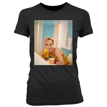 Amber Valletta Women's Junior Cut Crewneck T-Shirt