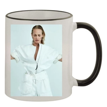 Amber Valletta 11oz Colored Rim & Handle Mug