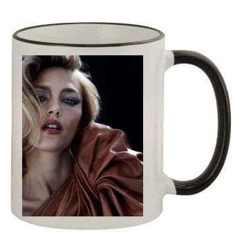 Anja Rubik 11oz Colored Rim & Handle Mug