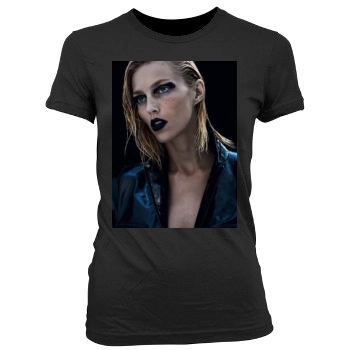 Anja Rubik Women's Junior Cut Crewneck T-Shirt