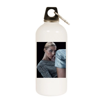 Anja Rubik White Water Bottle With Carabiner