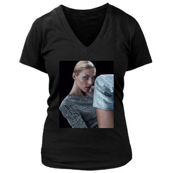 Anja Rubik Women's Deep V-Neck TShirt