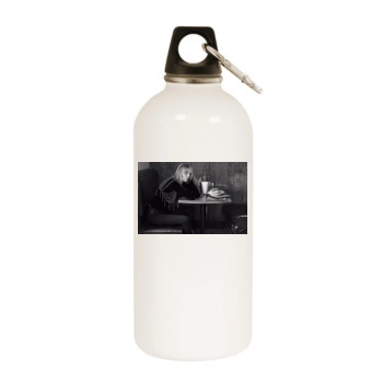 Anja Rubik White Water Bottle With Carabiner