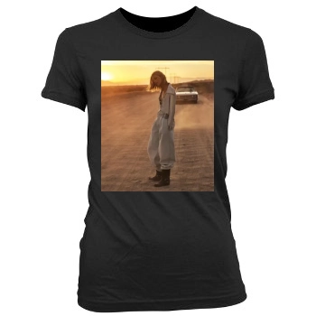 Anja Rubik Women's Junior Cut Crewneck T-Shirt