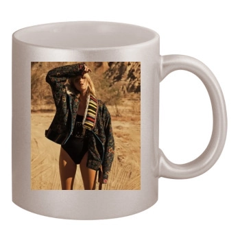 Anja Rubik 11oz Metallic Silver Mug