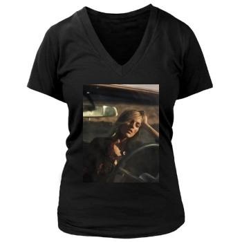 Anja Rubik Women's Deep V-Neck TShirt