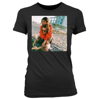 Ashley Tisdale Women's Junior Cut Crewneck T-Shirt