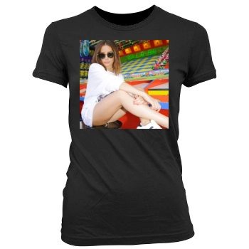 Ashley Tisdale Women's Junior Cut Crewneck T-Shirt