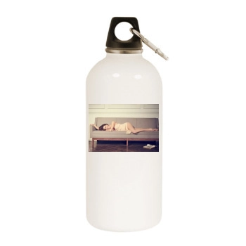 Aubrey Plaza White Water Bottle With Carabiner